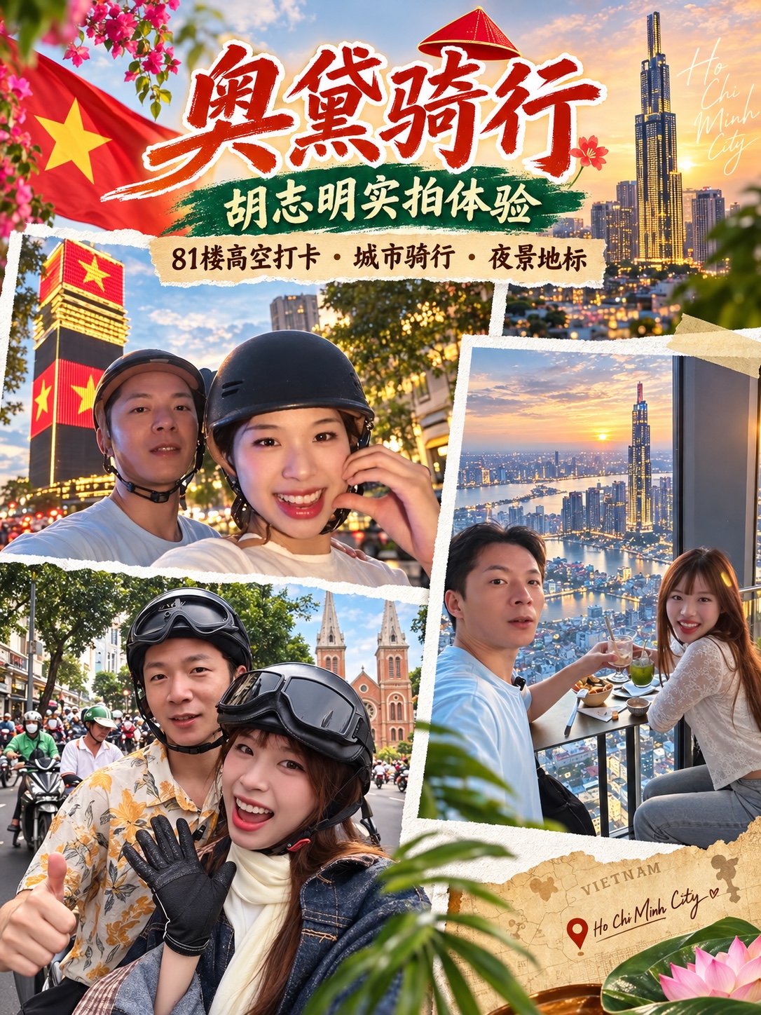 胡志明奥黛骑行人气出镜角色